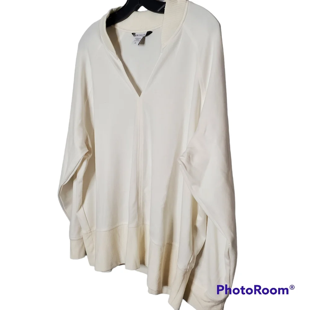 Athleta eastbound sweatshirt pullover‎ in magnolia white plus size 2x soft luxe